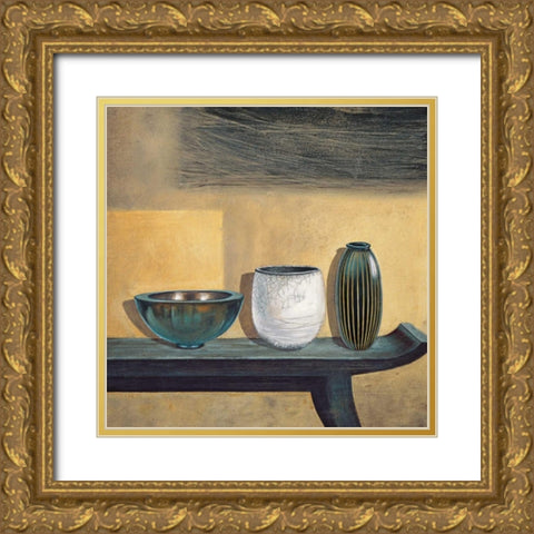 Asian Collection II Gold Ornate Wood Framed Art Print with Double Matting by Ross, Yuki