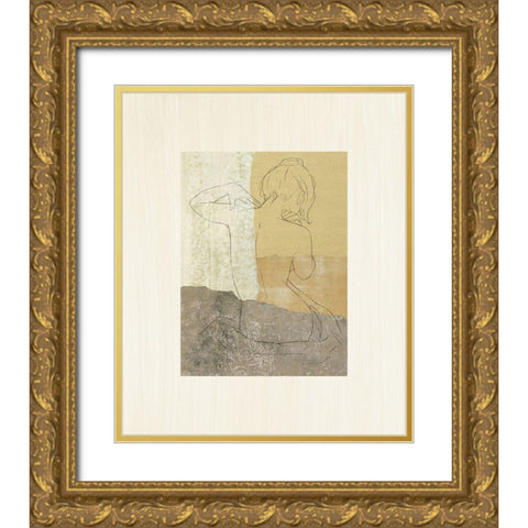 The Female Figure II Gold Ornate Wood Framed Art Print with Double Matting by Robbins, Jason