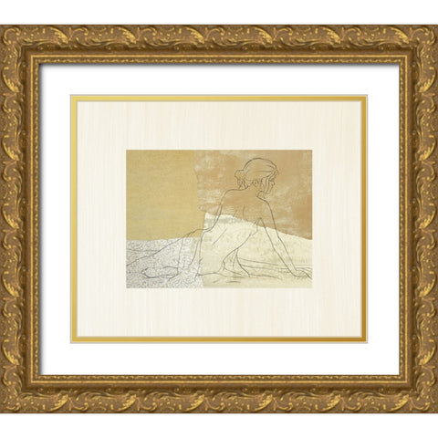 The Female Figure IV Gold Ornate Wood Framed Art Print with Double Matting by Robbins, Jason