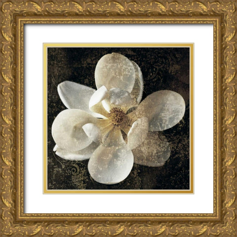 Magnolia I Gold Ornate Wood Framed Art Print with Double Matting by Seba, John