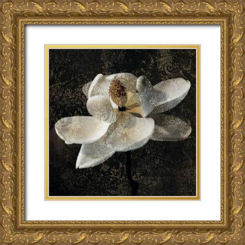 Magnolia II Gold Ornate Wood Framed Art Print with Double Matting by Seba, John