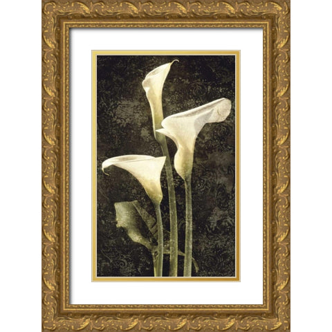 Callas II Gold Ornate Wood Framed Art Print with Double Matting by Seba, John