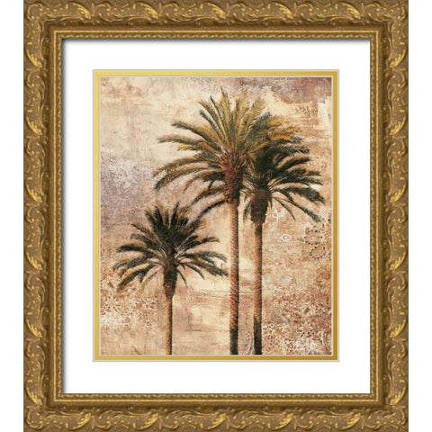 Majestic II Gold Ornate Wood Framed Art Print with Double Matting by Seba, John