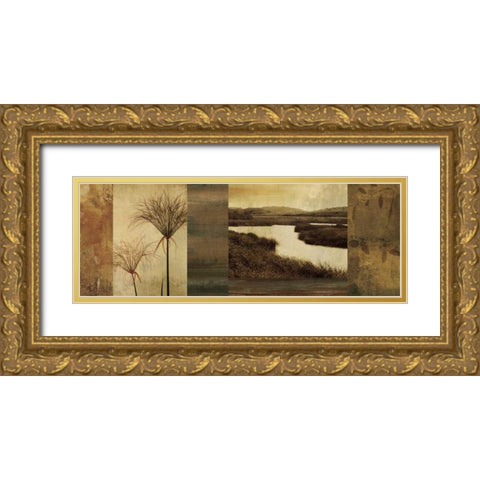 Laguna II Gold Ornate Wood Framed Art Print with Double Matting by Seba, John