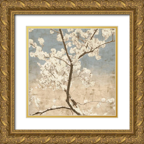 Cherry Blossoms I Gold Ornate Wood Framed Art Print with Double Matting by Seba, John