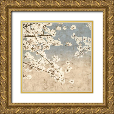Cherry Blossoms II Gold Ornate Wood Framed Art Print with Double Matting by Seba, John