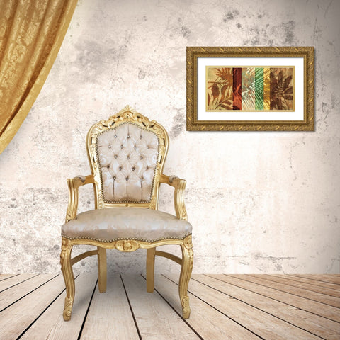 Palm Shadows I Gold Ornate Wood Framed Art Print with Double Matting by Seba, John