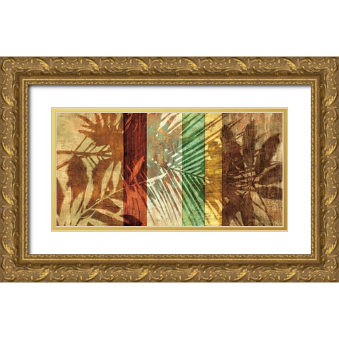 Palm Shadows I Gold Ornate Wood Framed Art Print with Double Matting by Seba, John