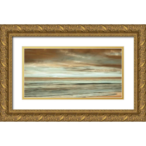 The Surf Gold Ornate Wood Framed Art Print with Double Matting by Seba, John