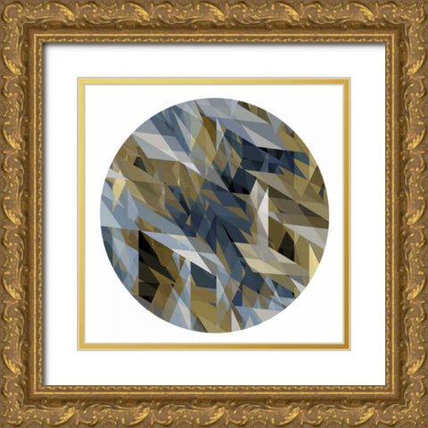Facets in the Round II Gold Ornate Wood Framed Art Print with Double Matting by Tatum, Jan