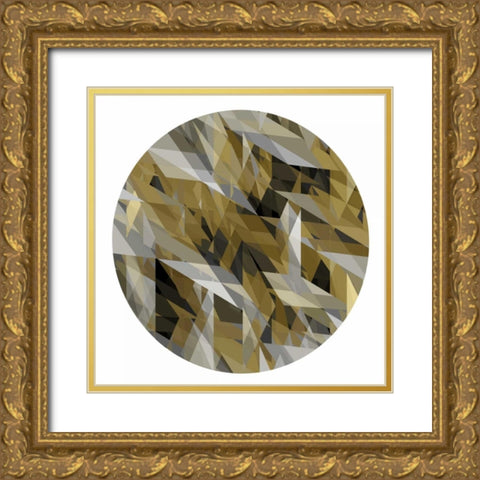 Facets in the Round III Gold Ornate Wood Framed Art Print with Double Matting by Tatum, Jan