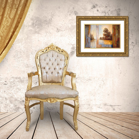Secluded Pond I Gold Ornate Wood Framed Art Print with Double Matting by Bryant, James