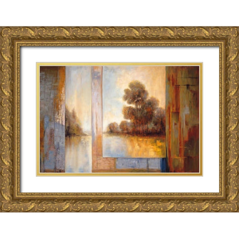 Secluded Pond I Gold Ornate Wood Framed Art Print with Double Matting by Bryant, James