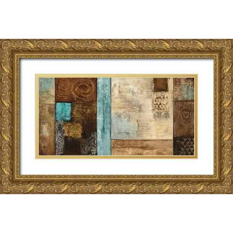 Aventura Gold Ornate Wood Framed Art Print with Double Matting by Baxter, Jered