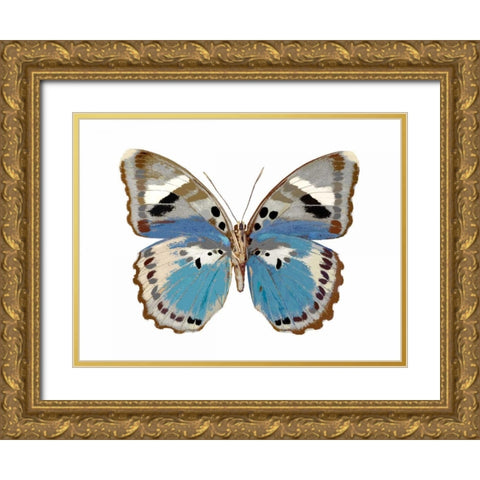 Butterfly in Pink I Gold Ornate Wood Framed Art Print with Double Matting by Bosco, Julia