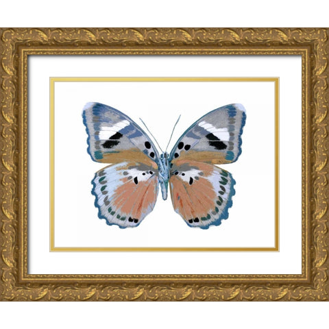 Butterfly in Pink II Gold Ornate Wood Framed Art Print with Double Matting by Bosco, Julia