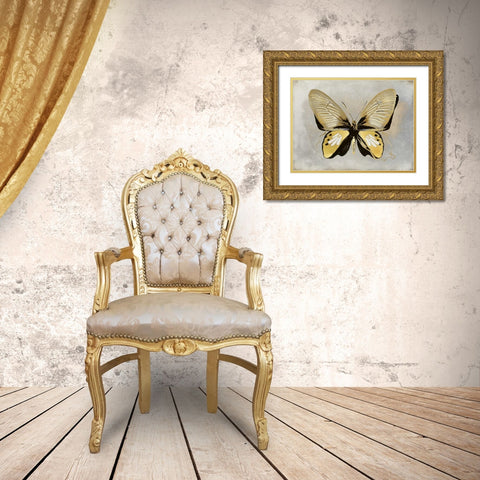 Butterfly Study I Gold Ornate Wood Framed Art Print with Double Matting by Bosco, Julia
