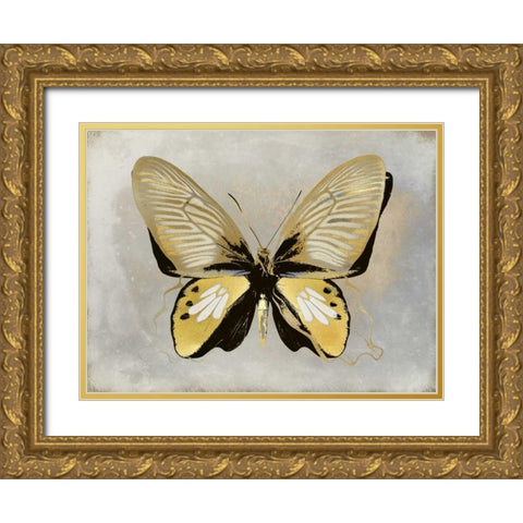 Butterfly Study I Gold Ornate Wood Framed Art Print with Double Matting by Bosco, Julia
