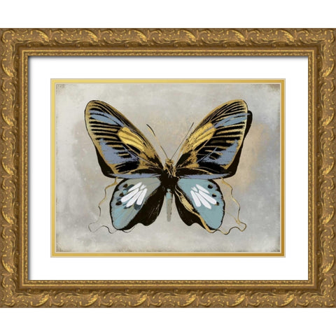Butterfly Study II Gold Ornate Wood Framed Art Print with Double Matting by Bosco, Julia