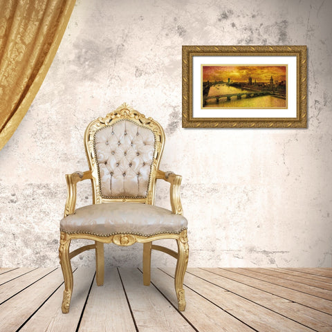 Remembering London Gold Ornate Wood Framed Art Print with Double Matting by Casey, Julia
