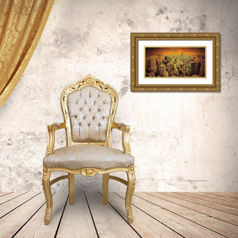 Remembering New York Gold Ornate Wood Framed Art Print with Double Matting by Casey, Julia