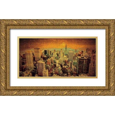Remembering New York Gold Ornate Wood Framed Art Print with Double Matting by Casey, Julia