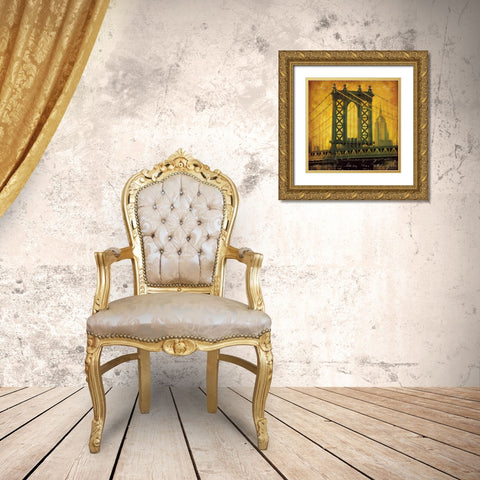 New York Romance Gold Ornate Wood Framed Art Print with Double Matting by Casey, Julia