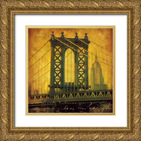 New York Romance Gold Ornate Wood Framed Art Print with Double Matting by Casey, Julia