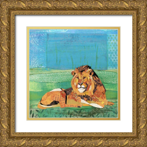 Lion King Gold Ornate Wood Framed Art Print with Double Matting by McGee, Jenny