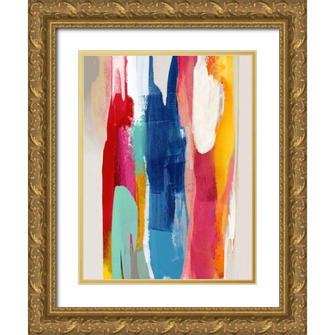 Lively V Gold Ornate Wood Framed Art Print with Double Matting by Hanson, Jackie