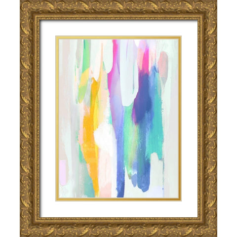 Vivacious II Gold Ornate Wood Framed Art Print with Double Matting by Hanson, Jackie