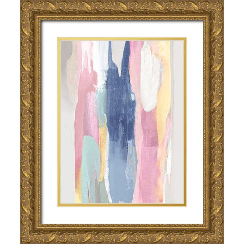 Vivacious IV Gold Ornate Wood Framed Art Print with Double Matting by Hanson, Jackie