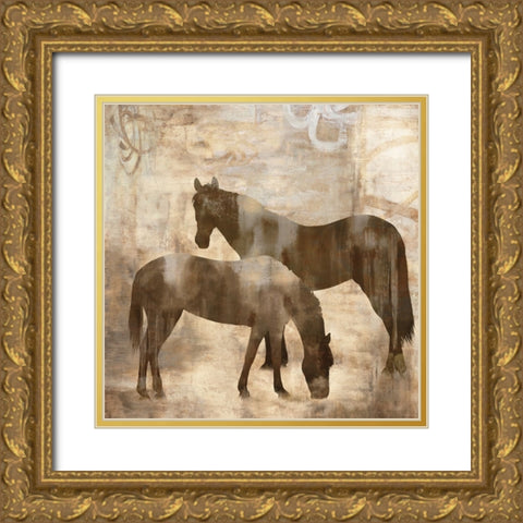 Equine I Gold Ornate Wood Framed Art Print with Double Matting by Mann, Jason