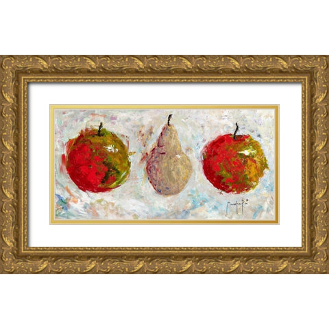Three Sisters Gold Ornate Wood Framed Art Print with Double Matting by Foster, Joseph Marshal
