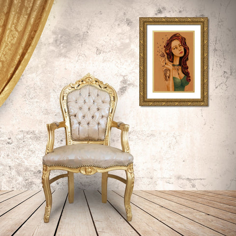 Let It Go Gold Ornate Wood Framed Art Print with Double Matting by Goddess, Jami