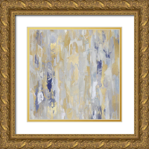 Reveal Blue I Gold Ornate Wood Framed Art Print with Double Matting by Martin, Jennifer