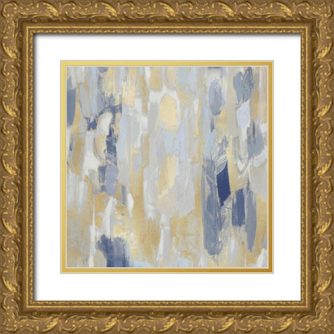 Reveal Blue II Gold Ornate Wood Framed Art Print with Double Matting by Martin, Jennifer