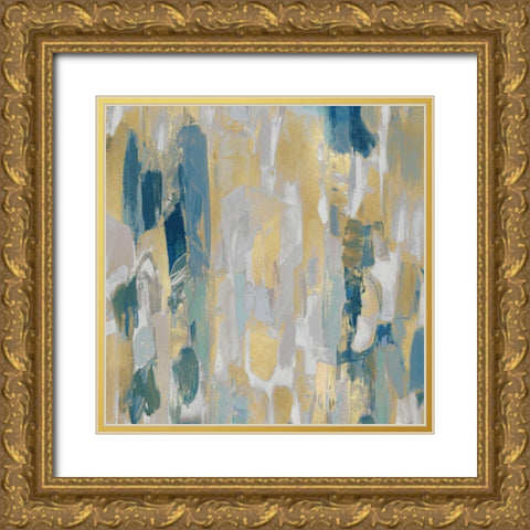 Reveal Teal II Gold Ornate Wood Framed Art Print with Double Matting by Martin, Jennifer