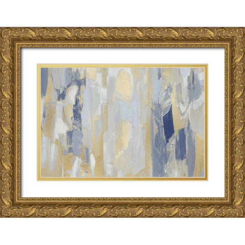 Revelation Blue Gold Ornate Wood Framed Art Print with Double Matting by Martin, Jennifer