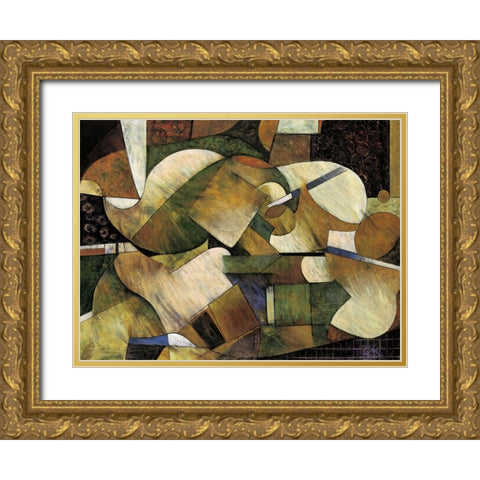 Movement I Gold Ornate Wood Framed Art Print with Double Matting by Parsons, Jonathan