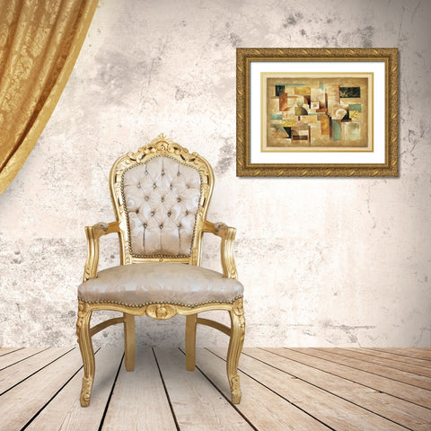 Texture I Gold Ornate Wood Framed Art Print with Double Matting by Parsons, Jonathan