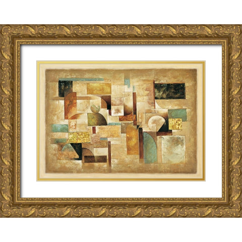 Texture I Gold Ornate Wood Framed Art Print with Double Matting by Parsons, Jonathan