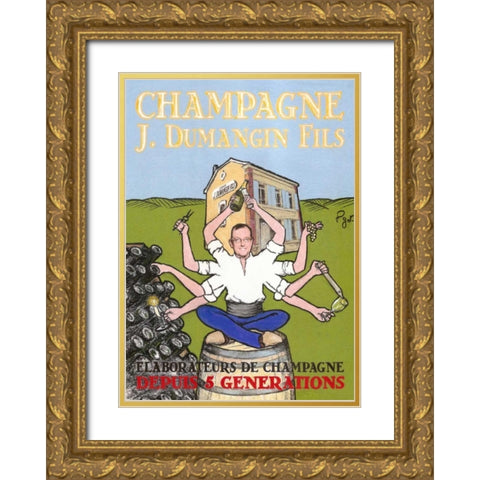 Yogi Gold Ornate Wood Framed Art Print with Double Matting by Got, Jean-Pierre