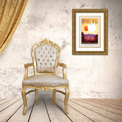 Relax On Kepler Gold Ornate Wood Framed Art Print with Double Matting by JPL