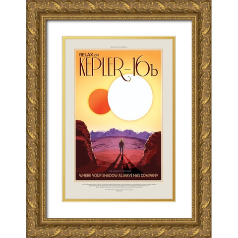 Relax On Kepler Gold Ornate Wood Framed Art Print with Double Matting by JPL
