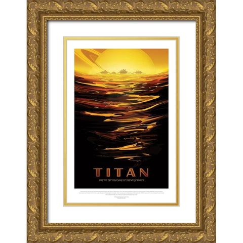Ride The Tides Gold Ornate Wood Framed Art Print with Double Matting by JPL