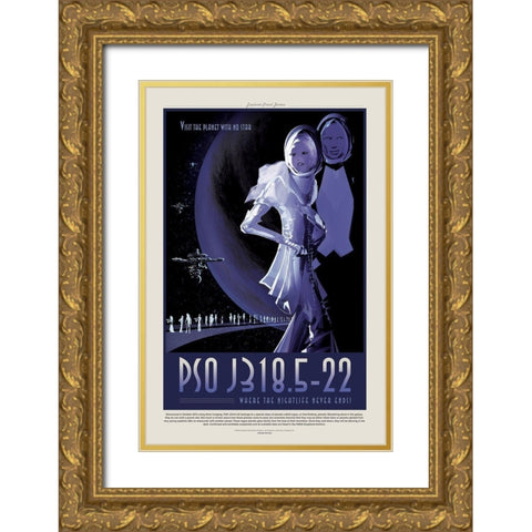 Where The Night Life Never End Gold Ornate Wood Framed Art Print with Double Matting by JPL