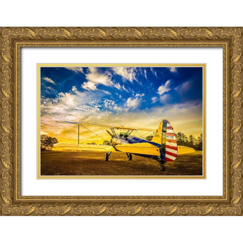 Stearman Gold Ornate Wood Framed Art Print with Double Matting by Slemp, John