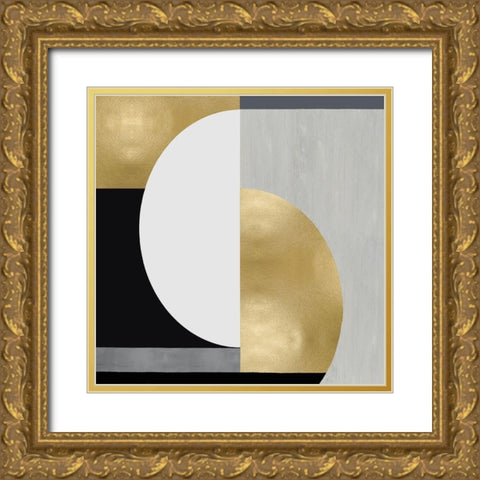 Balanced in Gold I Gold Ornate Wood Framed Art Print with Double Matting by Thompson, Justin