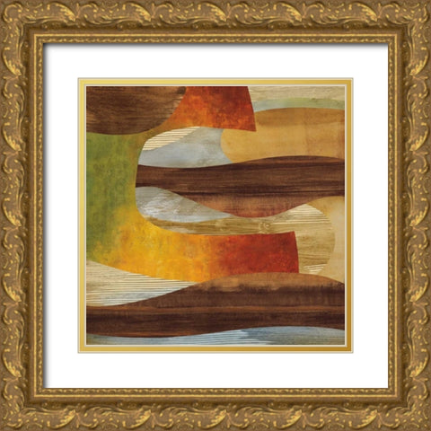 Systematic II Gold Ornate Wood Framed Art Print with Double Matting by Baker, Kevin